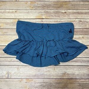 Flirtitude Blue Black Striped Lightweight Mini Skirt Size Medium (Junior…